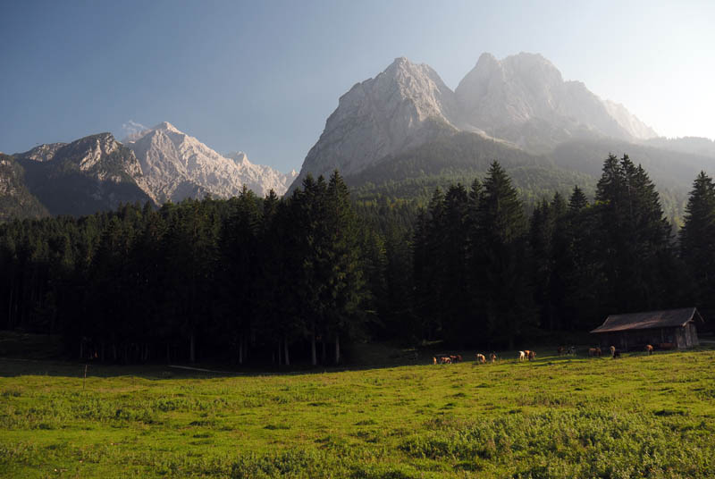 Waxenstein and Zugspitze peaks