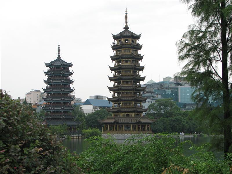 Guilin - Pagodas in Fir Lake