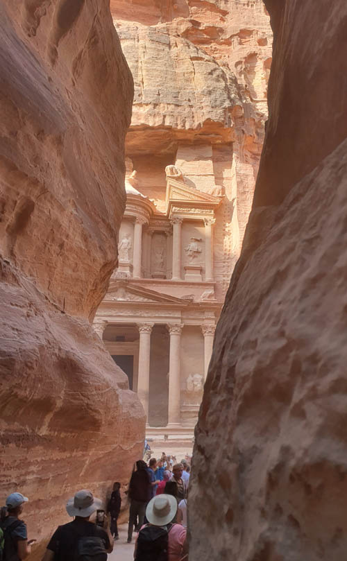 Petra - The Siq on arrival at the Treasury