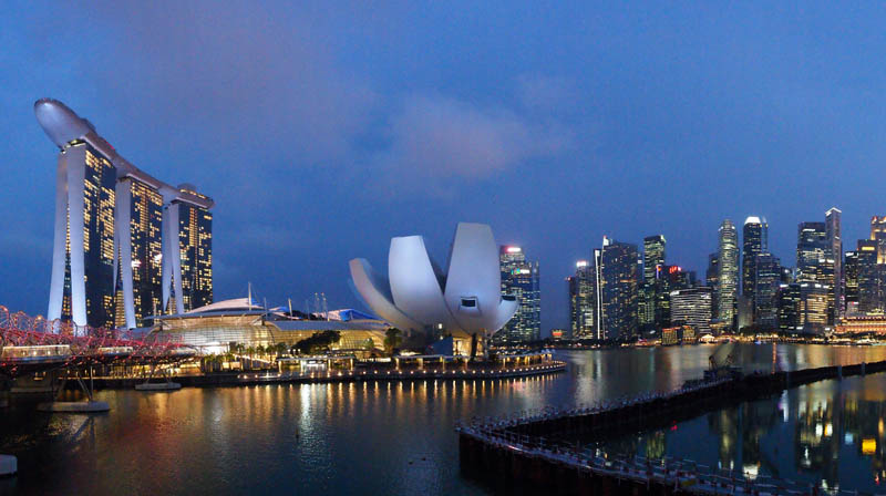 Singapur - Puerto y skyline